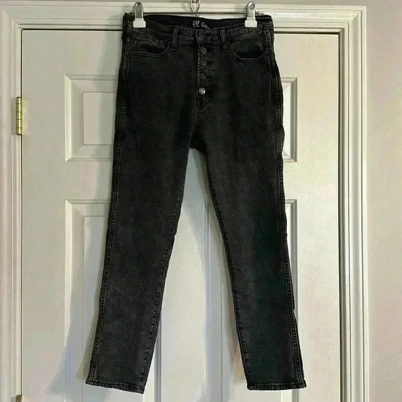 GAP Denim - EUC Women’s High Rise Vintage Slim Jeans Size 6R/28, Black